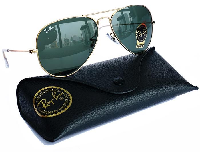 K&iacute;nh mắt Rayban Aviator RB3025 L0205 58-14 m&agrave;u xanh green